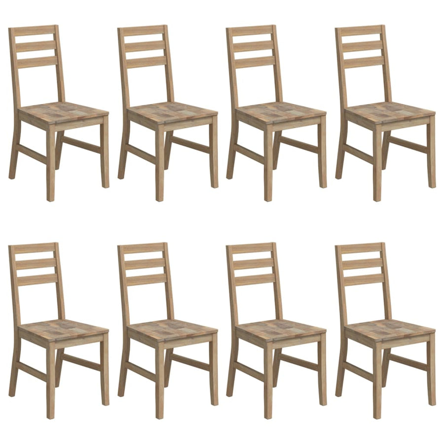 Eetkamerstoelen 8 st massief acaciahout
