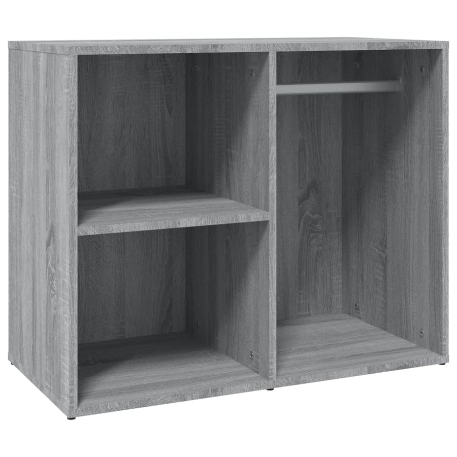 Kaptafel Met Kastjes Led Bewerkt Hout Eiken Grijs sonoma