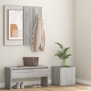 Wardrobe set processed wood grey Sonoma oak look
