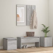 Garderobe set bewerkt hout grijs sonoma