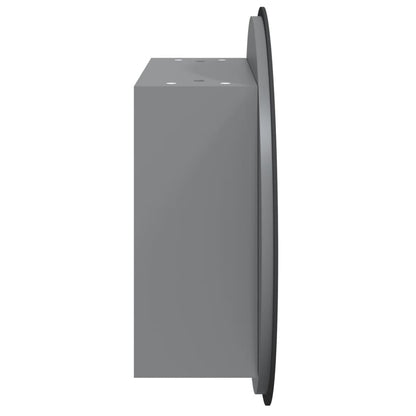 Badkamerkast Met Ronde Spiegel En Led 40X40X7,5 Cm 40 x 40 x 17.5 cm Grijs