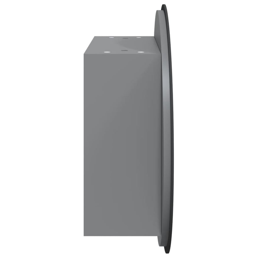 Badkamerkast Met Ronde Spiegel En Led 40X40X7,5 Cm 40 x 40 x 17.5 cm Grijs
