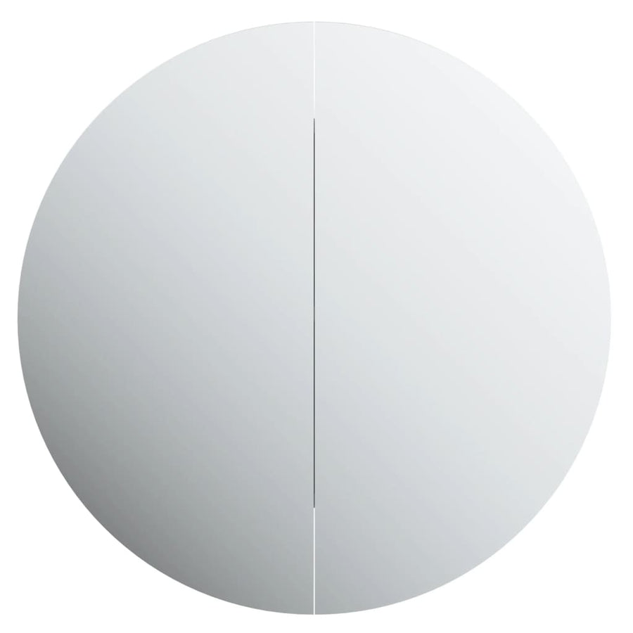 Badkamerkast Met Ronde Spiegel En Led 47X47X7,5 Cm 1 47 x 47 x 17.5 cm Zwart