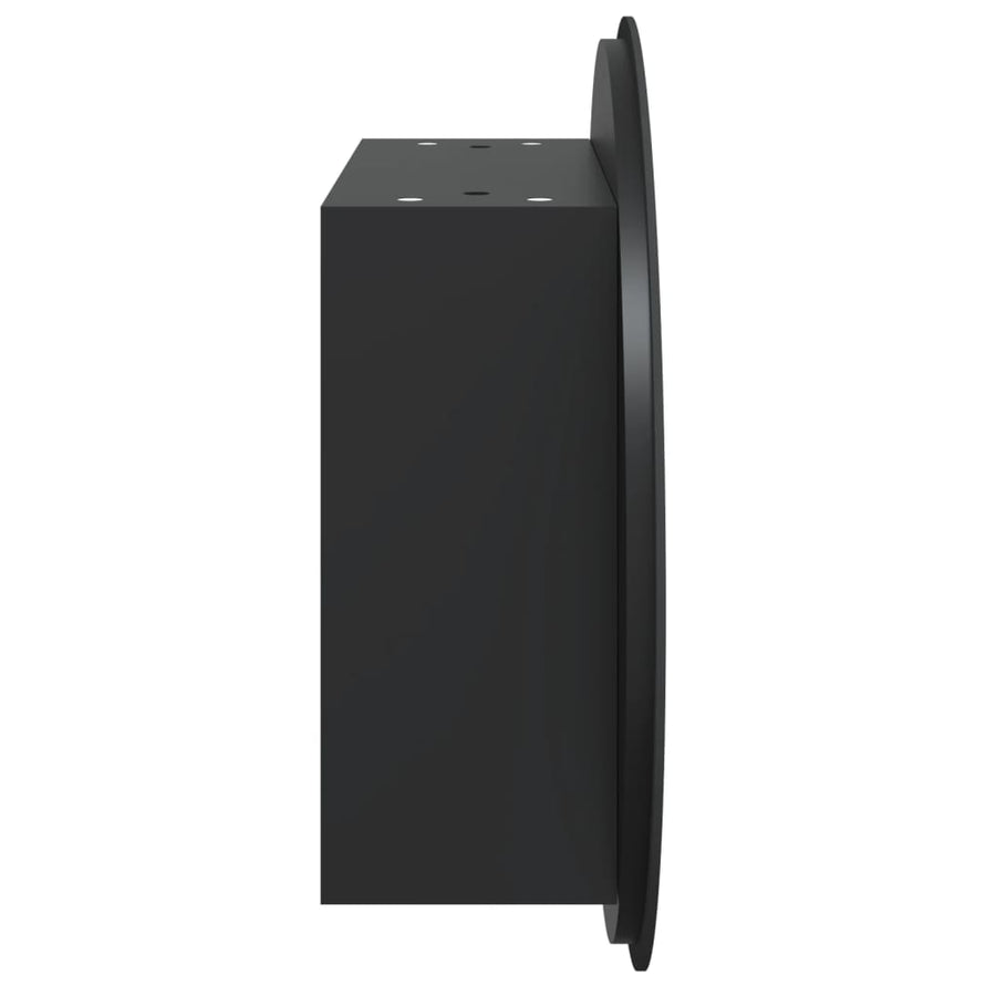 Badkamerkast Met Ronde Spiegel En Led 47X47X7,5 Cm 1 47 x 47 x 17.5 cm Zwart