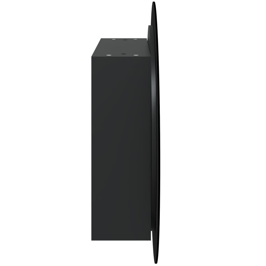 Badkamerkast Met Ronde Spiegel En Led 54 X 54 X 17,5 Cm Zwart 54 x 54 x 17.5 cm