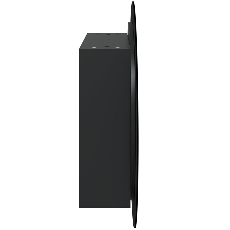 Badkamerkast Met Ronde Spiegel En Led 54 X 54 X 17,5 Cm Zwart 54 x 54 x 17.5 cm