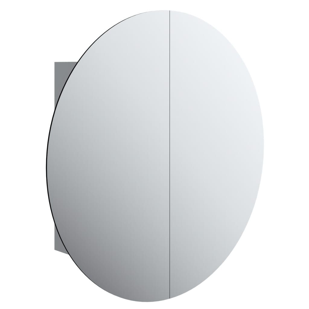 Badkamerkast Met Ronde Spiegel En Led 54 X 54 X 7,5 Cm 1 54 x 54 x 17.5 cm Grijs