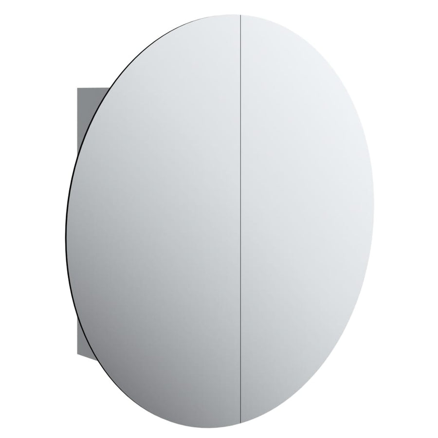 Badkamerkast Met Ronde Spiegel En Led 54 X 54 X 7,5 Cm 1 54 x 54 x 17.5 cm Grijs