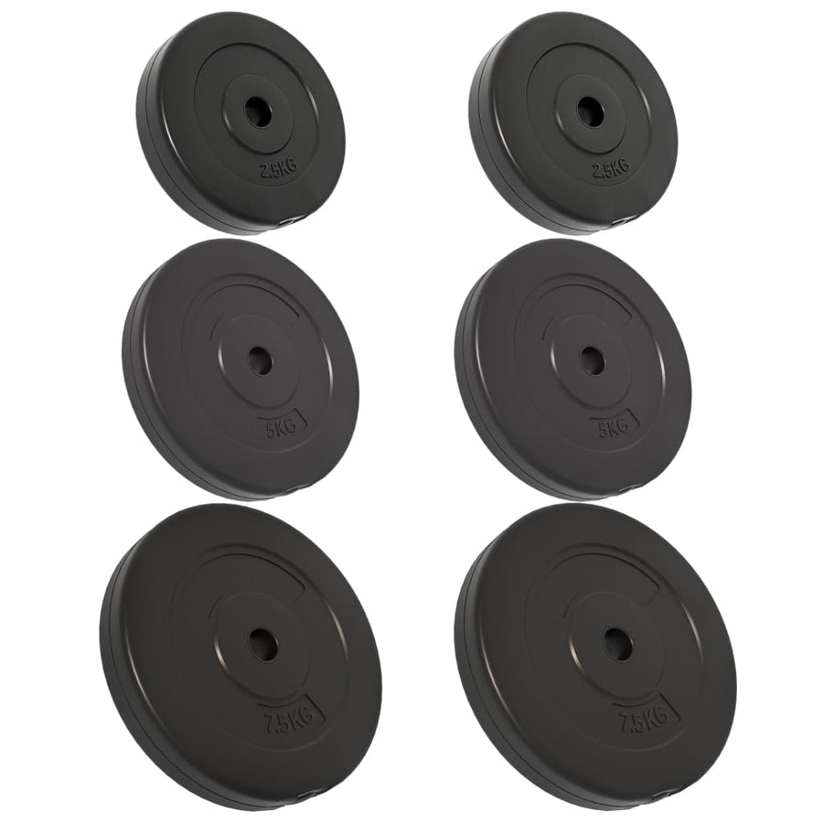 Halterschijven 6 St 30 Kg Cement 2x 2.5 kg + 2x 5 kg + 2x 7.5 kg