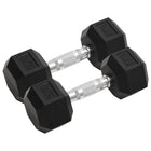 Halters 16 kg set gietijzer rubbercoating