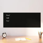 Magneetbord Voor Aan De Wand Gehard Glas 100 x 40 cm Zwart zonder accessoires