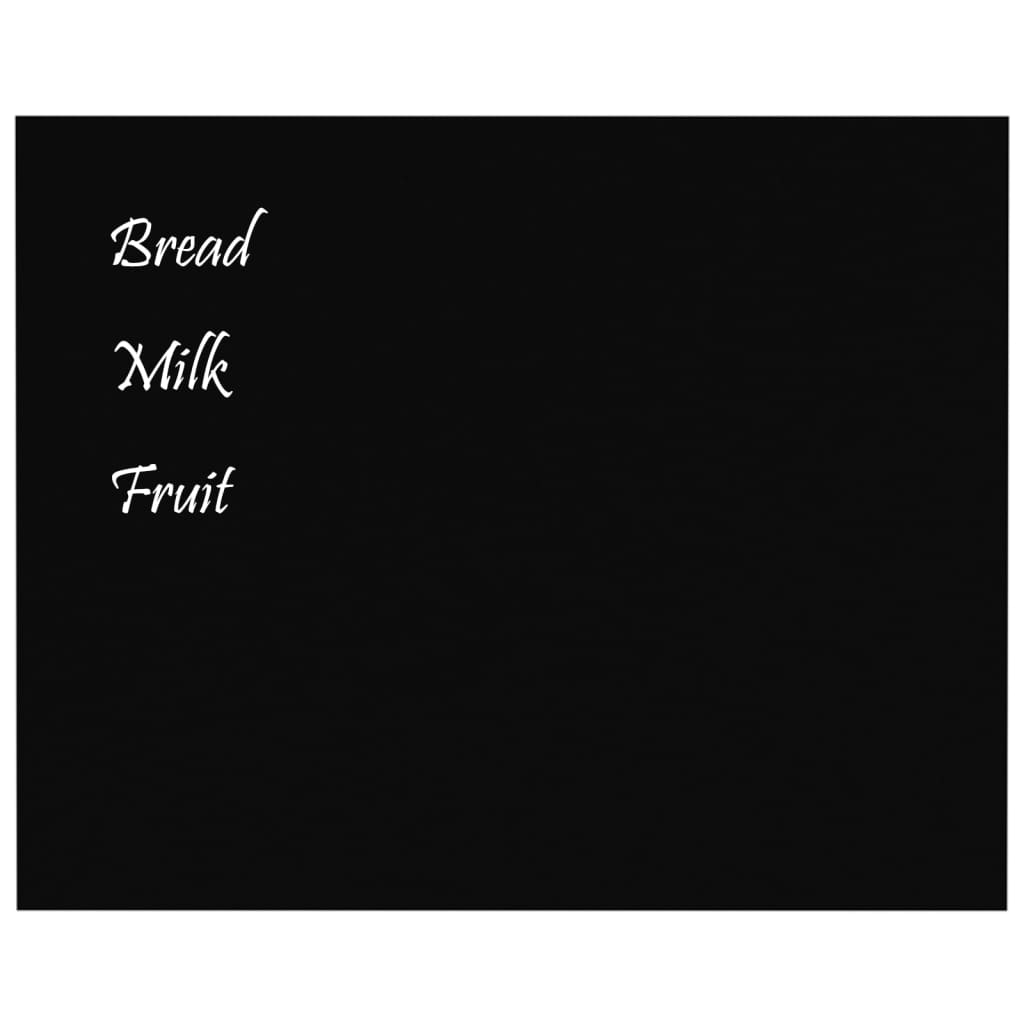 Magneetbord Voor Aan De Wand Gehard Glas 50 x 40 cm Zwart zonder accessoires