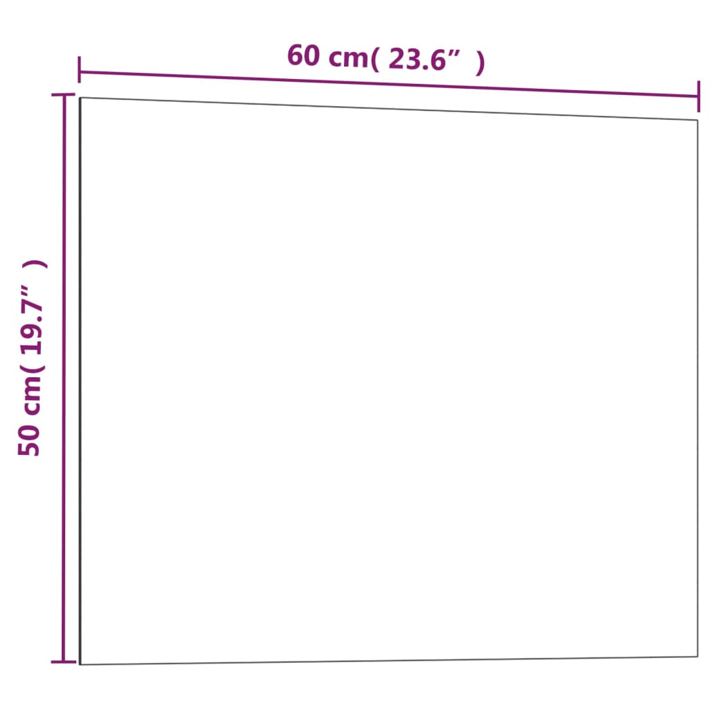 Magneetbord Voor Aan De Wand Gehard Glas 60 x 50 cm