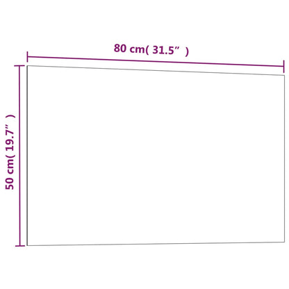 Magneetbord Voor Aan De Wand Gehard Glas 80 x 50 cm