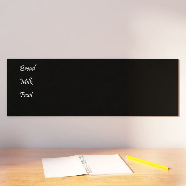 Magneetbord Wandgemonteerd 60X20 Cm Gehard Glas Zwart 60 x 20 cm zonder accessoires