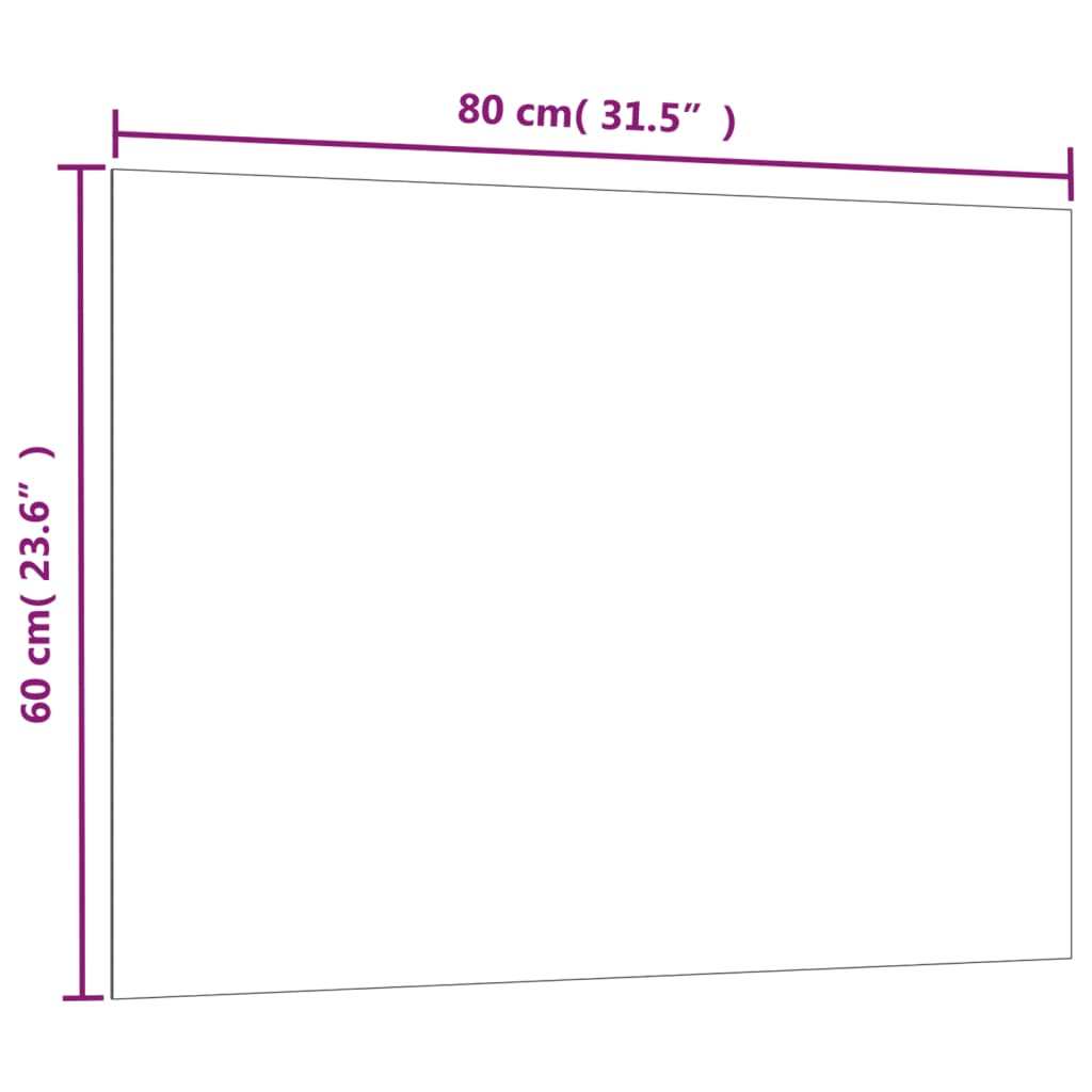 Magneetbord Wandgemonteerd  Gehard Glas 80 x 60 cm