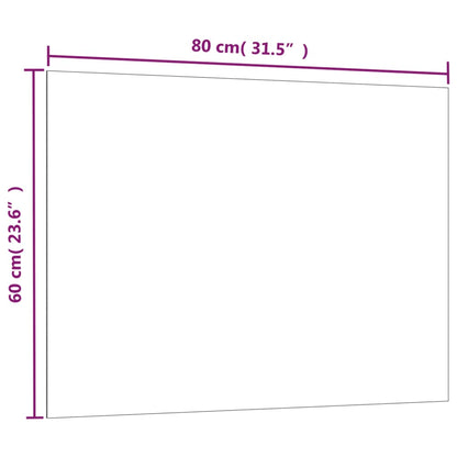 Magneetbord Wandgemonteerd  Gehard Glas 80 x 60 cm