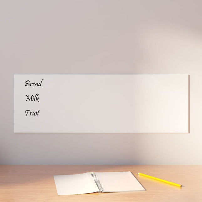 Magneetbord Wandgemonteerd 60X20 Cm Gehard Glas Wit 60 x 20 cm zonder accessoires