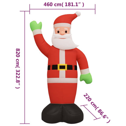 Kerstman Met Led-Verlichting Opblaasbaar 820 cm