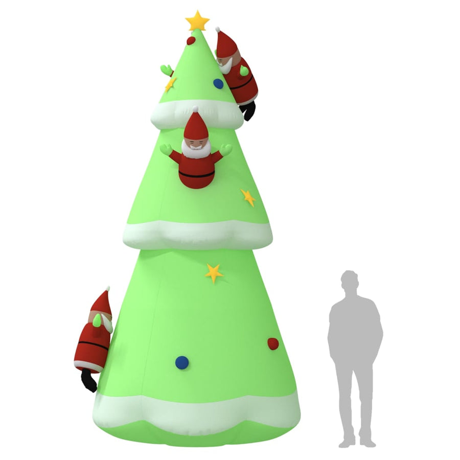 Kerstboom Opblaasbaar Met Led's 500 Cm 1