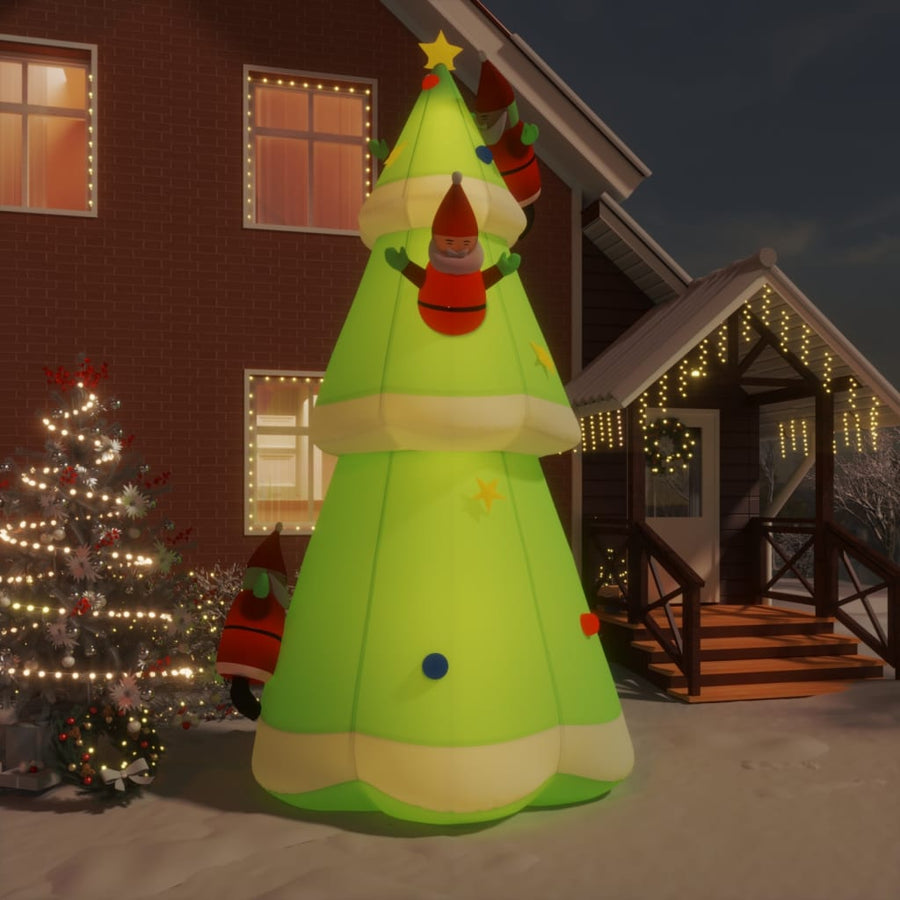 Kerstboom Opblaasbaar Met Led's 500 Cm 1