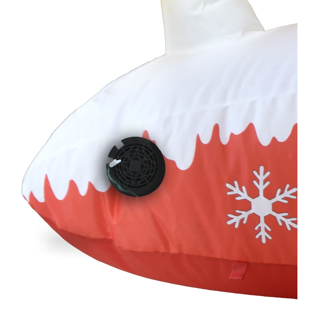 Kerstdecoratie Kerstman En Rendieren Opblaasbaar Led 145 Cm
