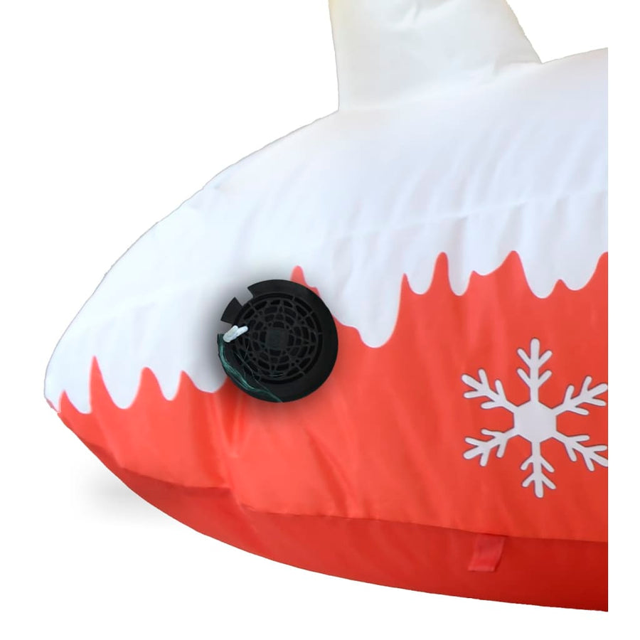 Kerstdecoratie Kerstman En Rendieren Opblaasbaar Led 145 Cm
