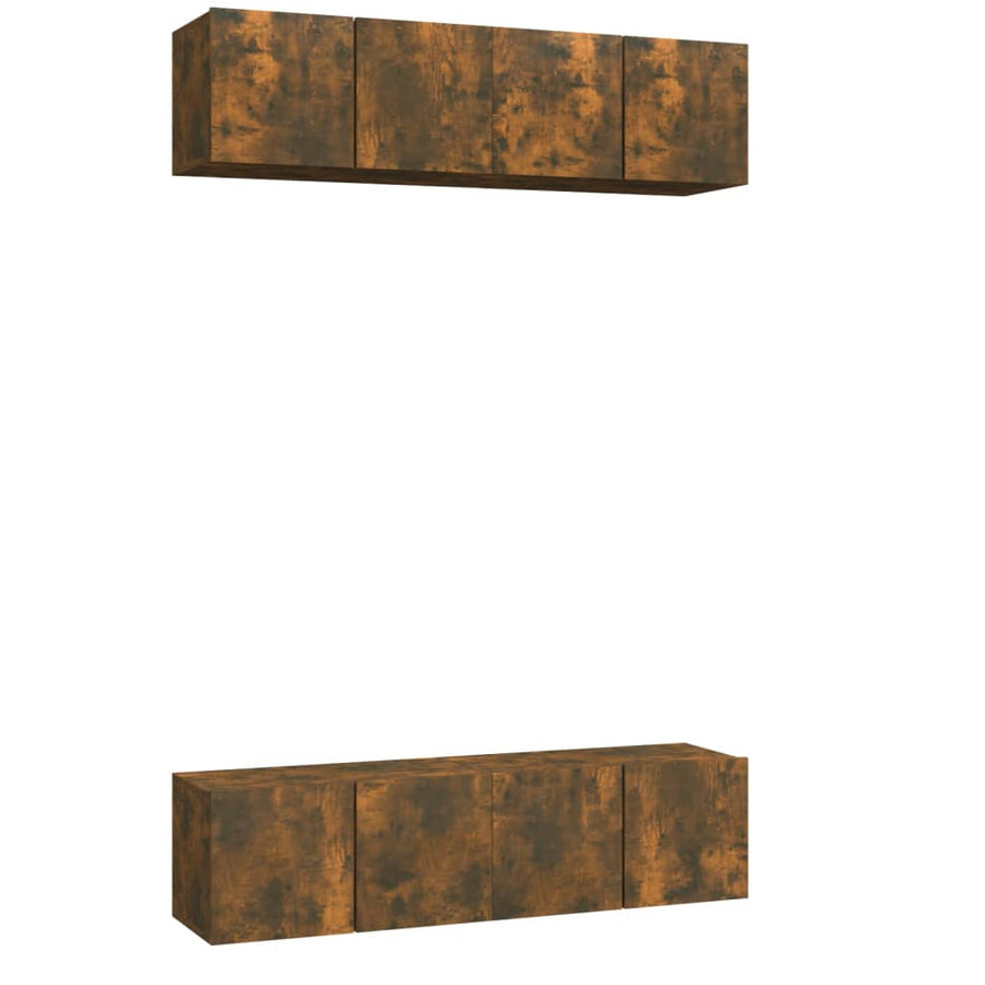 Tv-Meubelen Bewerkt Hout Kleurig 60 x 30 x 30 cm Gerookt eiken