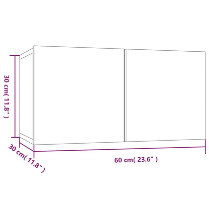 Tv-meubelen 4 st 60x30x30 cm bewerkt hout grijs sonoma eiken