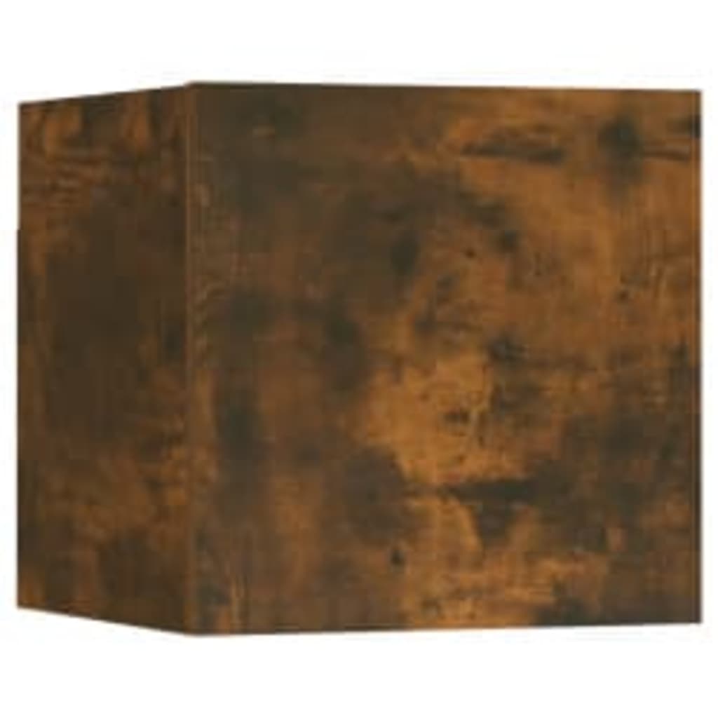 -Delige Tv-Meubelset Bewerkt Hout Kleurig 3 80 x 30 x 30 cm Gerookt eiken