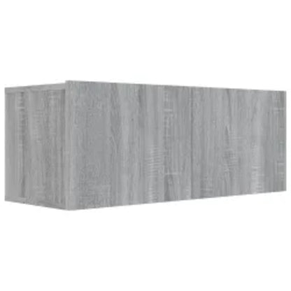 -Delige Tv-Meubelset Bewerkt Hout Eikenkleurig 3 80 x 30 x 30 cm Grijs sonoma