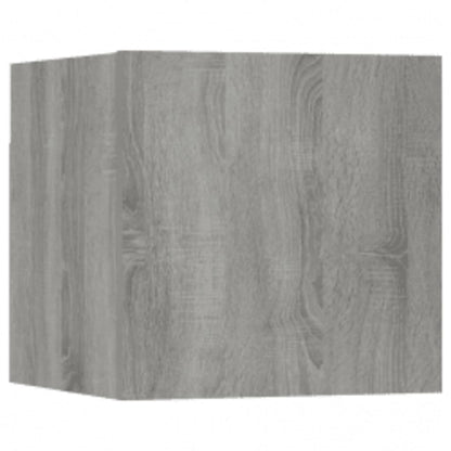 -Delige Tv-Meubelset Bewerkt Hout Eikenkleurig 3 80 x 30 x 30 cm Grijs sonoma