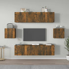 6-Piece TV Cabinet Set Engineered Wood Sonoma Oak 60 cm