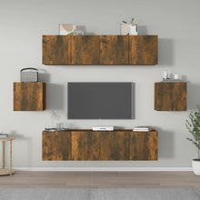 6-Delige Tv-Meubelset Bewerkt Hout Kleurig 60 cm