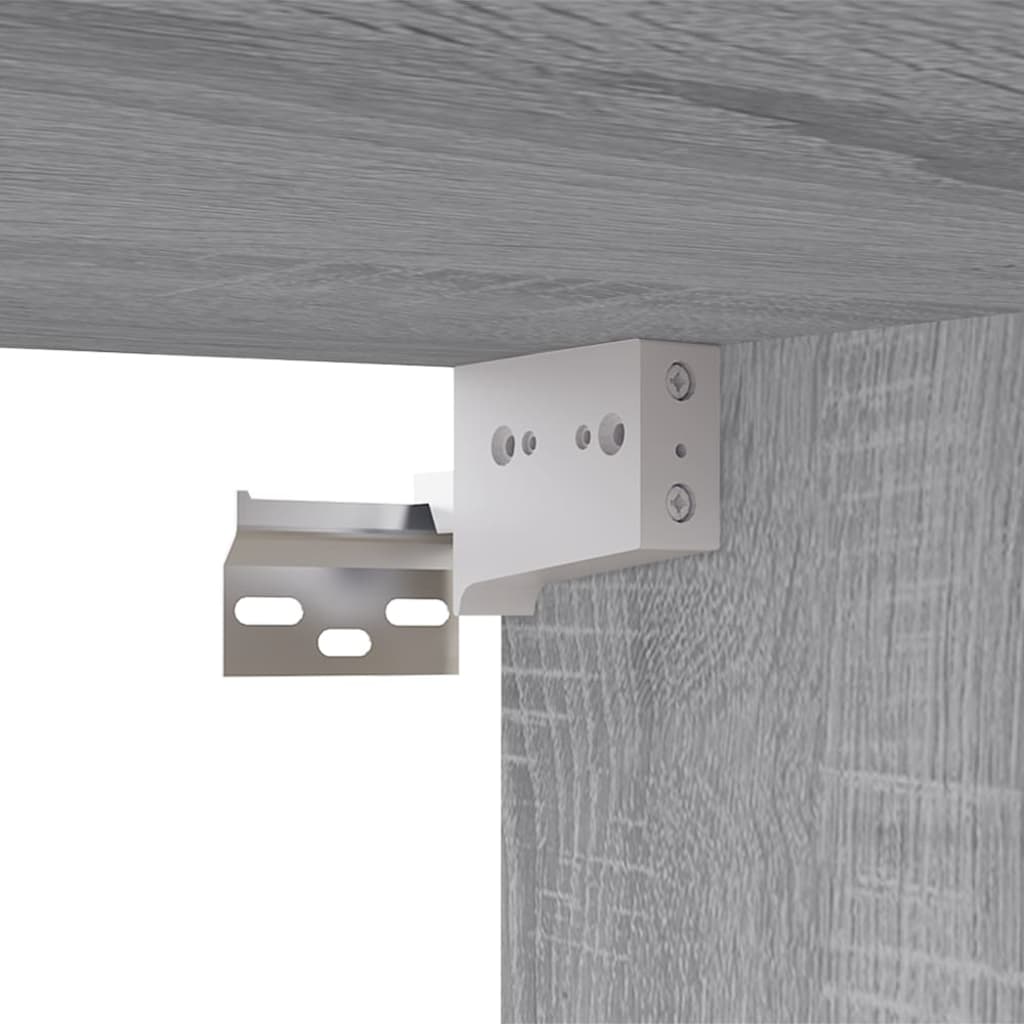 -Delige Tv-Meubelset Bewerkt Hout Eikenkleurig 2 80/100 x 30 x 30 cm Grijs sonoma