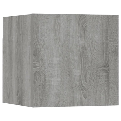 Tv-Wandmeubelset Bewerkt Hout Eikenkleurig 5 100 x 30 x 30 cm Grijs sonoma
