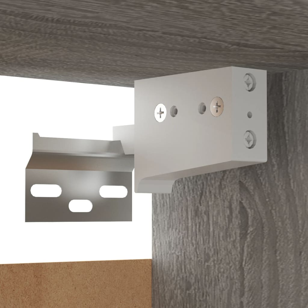 Tv-Wandmeubelset Bewerkt Hout Eikenkleurig 5 100 x 30 x 30 cm Grijs sonoma