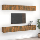 Tv-meubel 60x30x30 cm bewerkt hout gerookt eiken