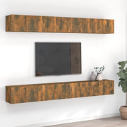 Tv-meubel 60x30x30 cm bewerkt hout gerookt eiken