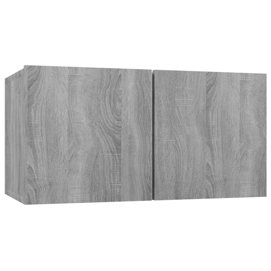 Tv-meubelen 8 st 60x30x30 cm bewerkt hout grijs sonoma eiken