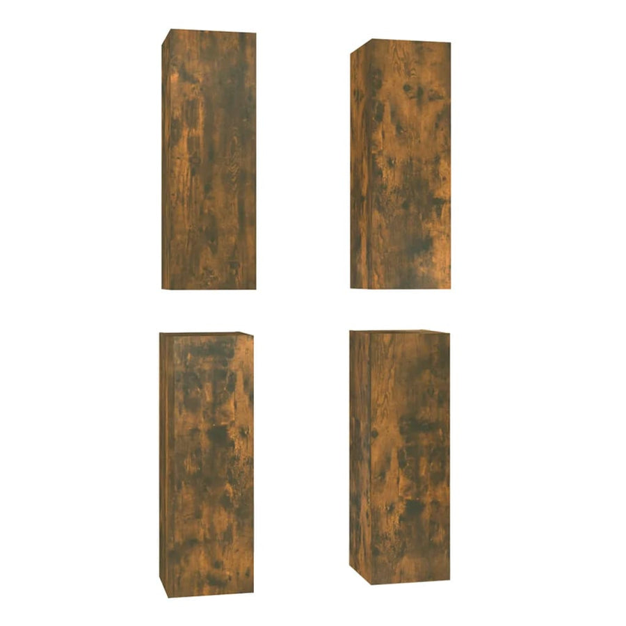 Tv-Meubelen 30,5X30X90 Cm Bewerkt Hout Kleur 30.5 x 30 x 90 cm Gerookt eiken