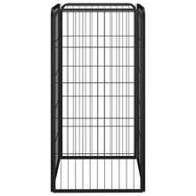 Hondenkennel 4 Panelen 50 X 100 Cm Gepoedercoat Staal Zwart 50 x 50 x 100 cm