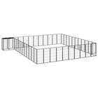 Hondenkennel 600x550x100 cm gepoedercoat staal zwart