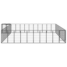 Hondenkennel 46 panelen 50x100 cm gepoedercoat staal zwart 600 x 550 x 100 cm