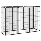 Hondenkennel 8 panelen 150x50x100 cm staal zwart