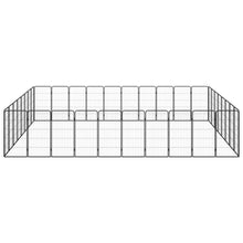 Hondenkennel 36 panelen 50 x 100 cm gepoedercoat staal zwart 500 x 400 x 100 cm