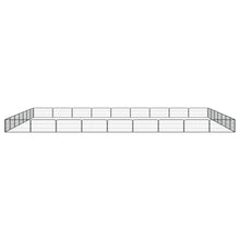 Hondenkennel 32 panelen 100x50 cm gepoedercoat staal zwart 900 x 700 x 50 cm