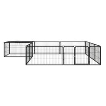 Hondenkennel 12 Panelen 100X50 Cm Gepoedercoat Staal Zwart 300 x 300 x 50 cm