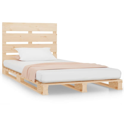 Bedframe Zonder Matras Massief Grenenhout 90 x 200 cm Naturel