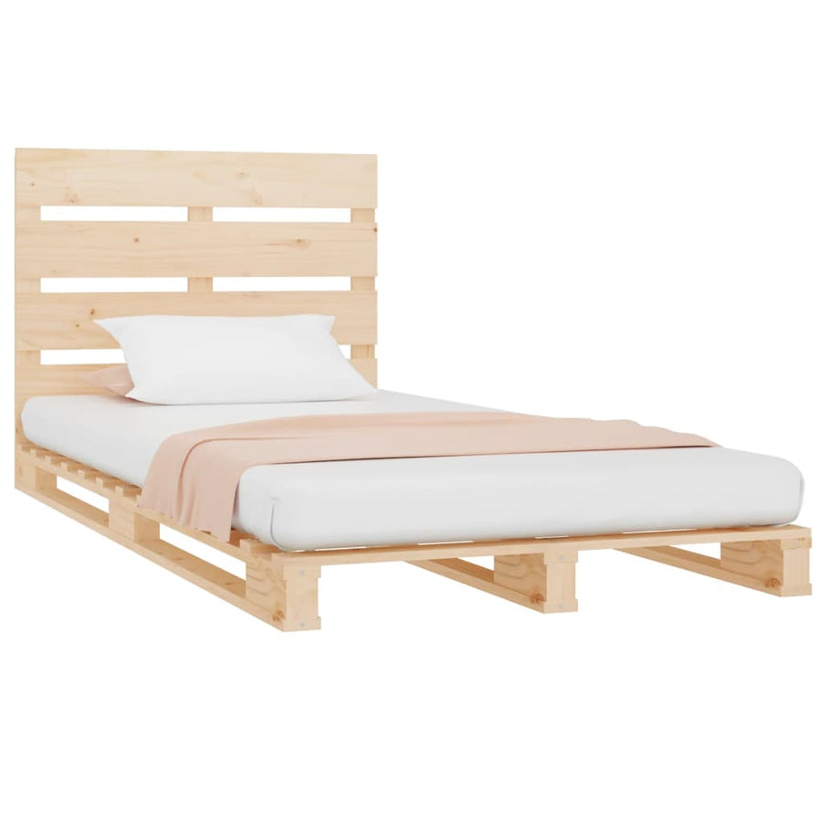 Bedframe Zonder Matras Massief Grenenhout 90 x 200 cm Naturel